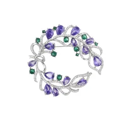 Cài Áo Nữ Meri Purple Dance BR859 Màu Tím Bạc