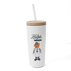 Cốc Giữ Nhiệt Ralph Lauren Coffee Barista Polo Bear Tumbler Màu Trắng 710ml