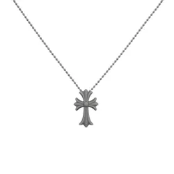 Dây Chuyền Nữ Chrome Hearts Grey Cross Silicone Necklace Màu Xám