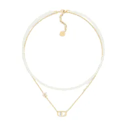 Dây Chuyền Nữ Dior Petit CD Necklace Màu Vàng