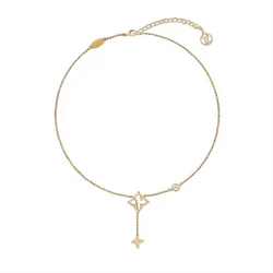 Dây Chuyền Nữ Louis Vuitton LV Flowergram M01234 Màu Vàng Gold
