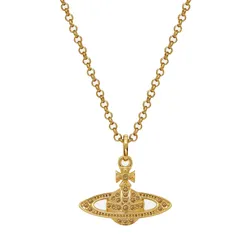 Dây Chuyền Nữ Vivienne Westwood Mini Bas Relief Pendant Necklace Màu Vàng