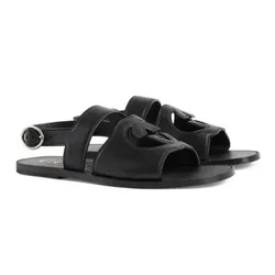 Dép Nam Gucci Interlocking G Sandals Màu Đen Size 41.5