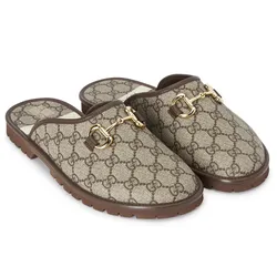 Dép Sục Nữ Gucci Slipper Horsebit 655571-96G60-9762 Màu Be Nâu Size 41