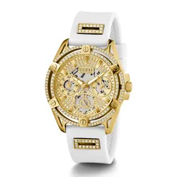 Đồng Hồ Guess White Gold Tone Multi-function Watch GW0536L2 Màu Trắng/Gold
