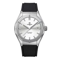 Đồng Hồ Nam Carnival 8168G-VT-DCS-T Màu Đen Bạc