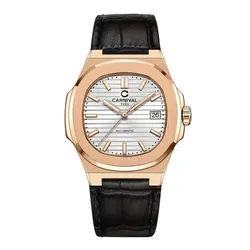 Đồng Hồ Nam Carnival Automatic Watch 8108G1-VH-DD-T Màu Đen/Trắng