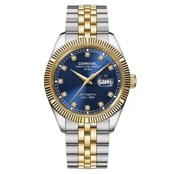 Đồng Hồ Nam Carnival Automatic Watch 8131G-CV-X Màu Bạc Xanh