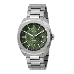 Đồng Hồ Nam Gucci Green Dial Silver Tone Men's Watch YA142313 Màu Bạc - Xanh Lá