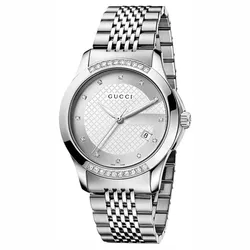 Đồng Hồ Nam Gucci YA126407 Màu Bạc Trắng