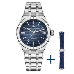 Đồng Hồ Nam Maurice Lacroix Aikon AI6007-SS002-430-2 (Kèm Dây Da) Màu Bạc Xanh