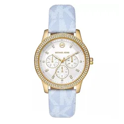 Đồng Hồ Nam Michael Kors Tibby Blue Leather Strap Watch MK2965 Màu Xanh