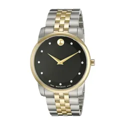 Đồng Hồ Nam Movado Classic Museum Watch 40mm 606879 Màu Bạc/Vàng