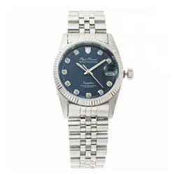 Đồng Hồ Nam Olym Pianus Watch OP89322AMS-X Màu Bạc/Xanh Lam