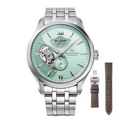Đồng Hồ Nam Orient Star Layered Skeleton Watch RK-AV0B12E Màu Xanh Bạc