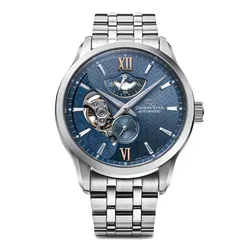 Đồng Hồ Nam Orient Star Mechanical Contemporary Orient Star Contemporary Layered Skeleton RK-AV0B08L (RE-AV0B08L00B) Màu Bạc Xanh
