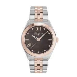 Đồng Hồ Nam Salvatore Ferragamo Vega New Diamond Watch SFKI00423 Màu Demi Mặt Nâu