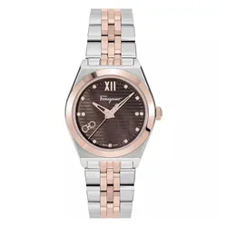 Đồng Hồ Nữ Salvatore Ferragamo Vega New Diamond Watch SFKJ00423 Màu Demi Mặt Nâu