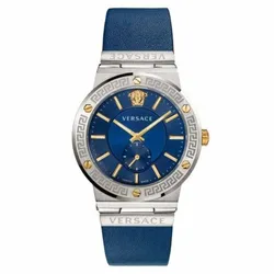 Đồng Hồ Nam Versace Greca Logo VEVI00120 Màu Xanh Bạc