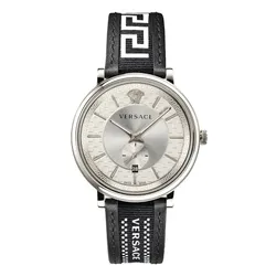 Đồng Hồ Nam Versace V-Circle Greca Watch 42mm VEBQ01219 Màu Đen Bạc