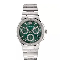 Đồng Hồ Nam Versace VEZ900121 Greca Logo 43mm  Màu Xanh Bạc