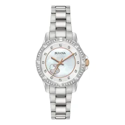 Đồng Hồ Nữ Bulova Crystal Collection Watch 98L232 Màu Bạc