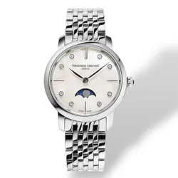 Đồng Hồ Nữ Frederique Constant FC-206MPWD1S6B Slimline Diamond Màu Bạc