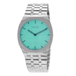 Đồng Hồ Nữ Gucci 25H Quartz Ladies Watch YA163409 Màu Xanh Bạc