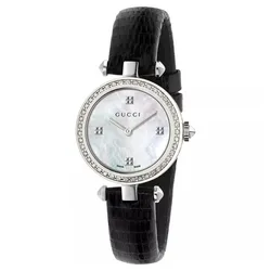 Đồng Hồ Nữ Gucci Diamantissima Diamond Swiss Watch YA141507 Màu Trắng Đen
