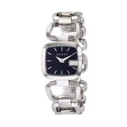 Đồng Hồ Nữ Gucci G- Black Dial Ladies Watch YA125510 Màu Đen Bạc