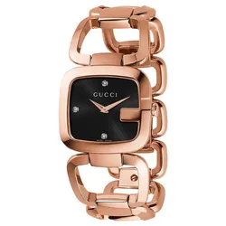 Đồng Hồ Nữ Gucci G Black Diamond Ladies YA125409 Màu Vàng Hồng