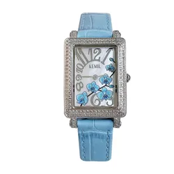 Đồng Hồ Nữ Kemil K&M KM2208 Màu Xanh Blue