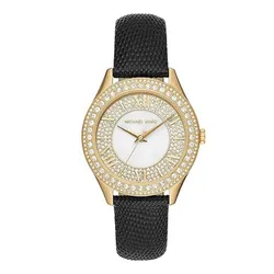 Đồng Hồ Nữ Michael Kors Harlowe Analog White Dial Watch MK2988 Màu Đen/Vàng