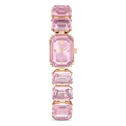 Đồng Hồ Nữ Swarovski Octagon Cut Bracelet, Pink, Rose Gold-Tone Finish Watch 5729843 Màu Hồng