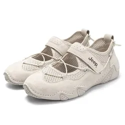Giày Búp Bê Nữ Jeep Outdoor Shoes Grey PX241WAS932 W0014 Màu Xám Size 35
