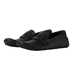 Giày Lười Nam Gucci Moccasin Interlocking GG Black Màu Đen Size 40