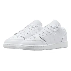 Giày Thể Thao Nike Air Jordan 1 Low (GS) Triple White 553560-136 Màu Trắng Size 35.5