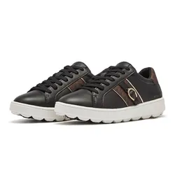 Giày Thể Thao Nữ Geox Spherica Ecub-1 Woman Low Top Sneakers Black/Dark Brown Màu Đen/Nâu Size 36