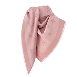 Khăn Choàng Nữ Louis Vuitton LV Neo Natté Monogram Shawl M90837 Màu Hồng