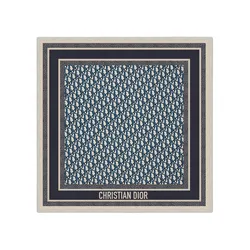 Khăn Dior Square Scarf 70 Oblique 15DOB070I600C 541 Màu Xanh Navy