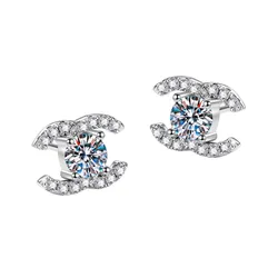 Khuyên Tai Nữ Kya Jewel Kim Cương Moissanite Prestige ME3 Màu Bạc