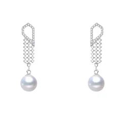 Khuyên Tai Nữ Kya Jewel Opulent Pearl JSE3 Màu Bạc