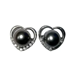 Khuyên Tai Nữ Minh Hà Pearl Jewelry My Heart Earrings Màu Bạc