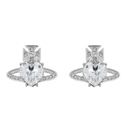 Khuyên Tai Nữ Vivienne Westwood Ariella Earrings - Rhodium Crystal Màu Bạc