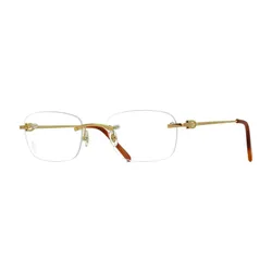 Kính Mắt Cận Cartier Eyeglasses Gold CT0050O 001 Màu Vàng Gold