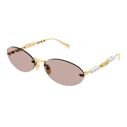 Kính Mát Nữ Gucci Sunglasses GG1922S 004 Màu Vàng Hồng