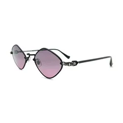 Kính Mát Nữ Chrome Hearts Diamond Dog Matte Black Sunglasses Màu Đen Tím