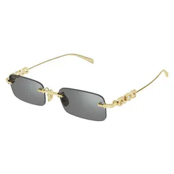 Kính Mát Nữ Gucci Endura Gold Rectangular Sunglasses GG1808S 003 Màu Đen - Vàng