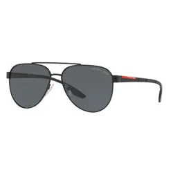 Kính Mát Prada Linea Rossa Polarized Sunglasses PS 54TS Màu Xám/Đen