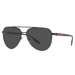 Kính Mát Prada Linea Rossa Sunglasses PS 52WS 1BO06F Màu Xám/Đen